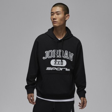 NIKE 帽T JORDAN 黑色 LOGO 喬丹 運動 上衣 男 FV8627-010