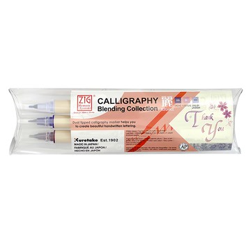 ZIG 雙頭平頭麥克筆 麗 Blending Collection 3支 Set  MS-3400-3VEL  1盒