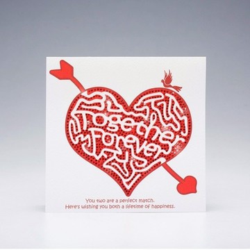 【GFSD】水鑽精品-手工情人節賀卡-迷宮