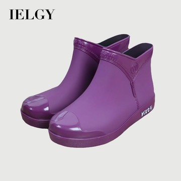 IELGY 2025時尚女外雨靴韓版輕便低幫膠鞋平底