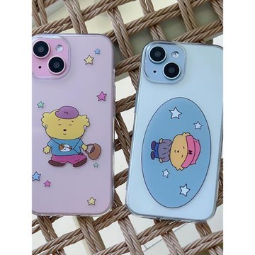 ins風可愛星星小熊適用于蘋果13/14/15/16/17proMax趣味少女手機軟殼iPhone11/12MINI透明16plus