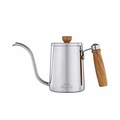 Mermoo Yilan コーヒー ドリップ ポット コーヒー ケトル 木柄 蓋付き 人気 ドリップケトル 600ml 直火 コーヒー ポット ステ 通販 Lineポイント最大get Lineショッピング