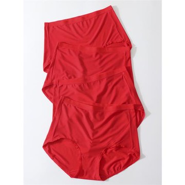 2025新款莫代爾內褲女士本命年紅色屬蛇高腰收腹夏季薄款三角底褲