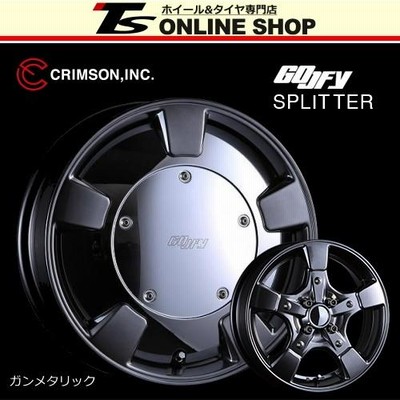 CRIMSON GOOFY SPLITTER 5.0J-15インチ (45) 4H/PCD100 ホイール4本セット GM クリムソン グーフィー  スプリッター | LINEブランドカタログ