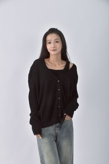 (XL) gap亞麻棉質開衫黑色外套