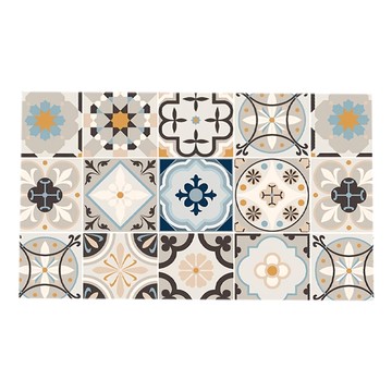 PVC防油防水皮革地墊 短款 適用於廚房/玄關/客廳  75 x 45cm  歐式宮廷風  1個