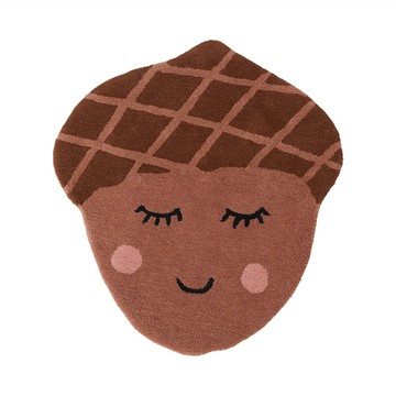 OYOY MINI 造型手工羊毛地毯 橡果妹妹