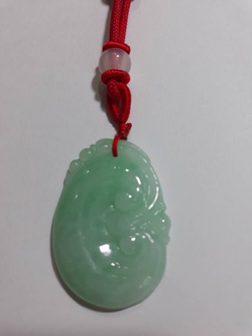 【JHK】天然翡翠蘋果綠翡翠如意｜長約3.5公分