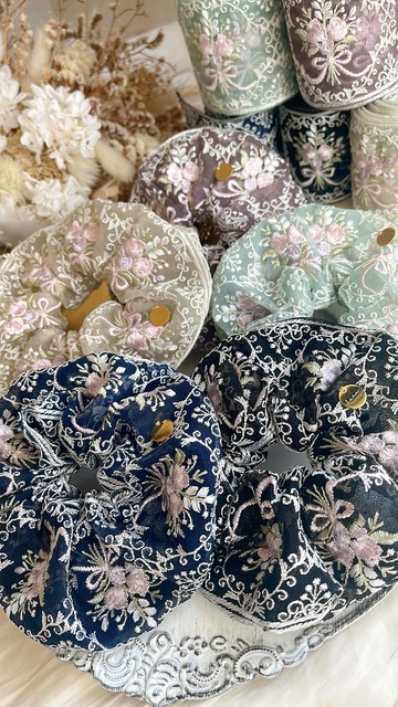 印度刺繡緞帶髮圈　髮飾