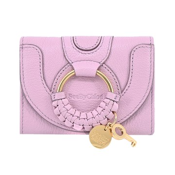 SEE BY CHLOE HANA系列山羊皮三折短夾(粉紫)