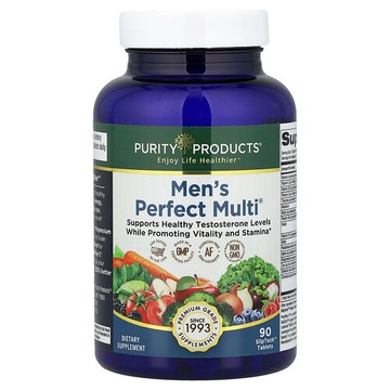 Purity Products, Men's Perfect Multi® 男性多維生素，90 片 SlipTech™ 片
