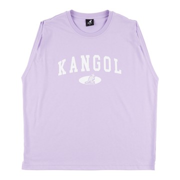 KANGOL 背心 紫 白LOGO 寬版 無袖 上衣 女 6322148291