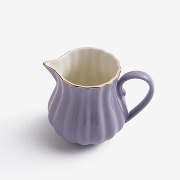 【WAGA】 法式 金瓣夢遊 250ml 陶瓷奶罐｜芋紫│單品