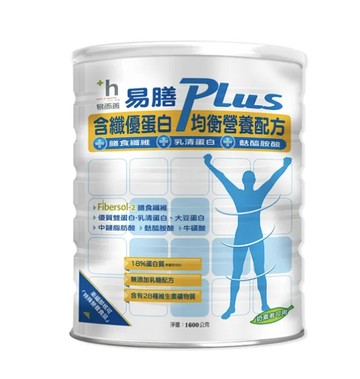 易而善-易膳PLUS含纖優蛋白均衡營養配方-1600g/336886