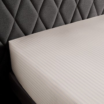 Anne de Solene Journey Striped Sateen Fitted Sheet, Queen