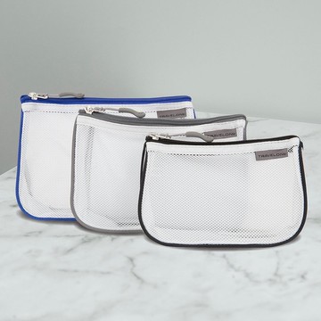 美國 TRAVELON | 旅行收納網袋3件(冷調) | 收納袋 旅行袋 防塵袋