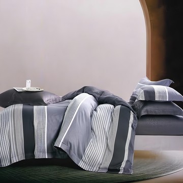 貝淇小舖 40支100%純天絲 床包4件組 AB雙版兩風格  雙人  昵卡  床包