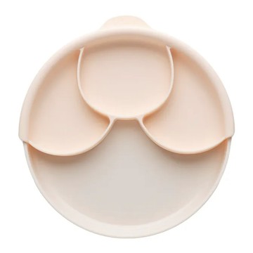 miniware 天然聚乳酸分隔餐盤組  麵包盤 + 矽膠吸盤 + 聰明分隔盤  香草蜜桃  1組