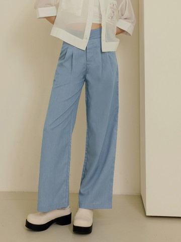 KITTY CUTIE LAND．後口袋印花寬褲