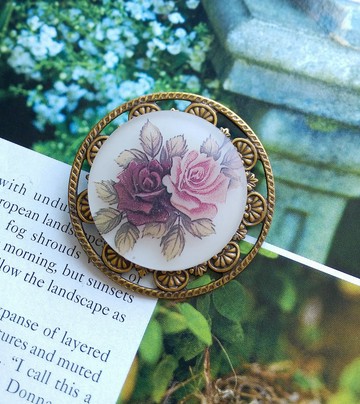 Vintage Jewelry  復古 英式玫瑰 經典 別針 胸針