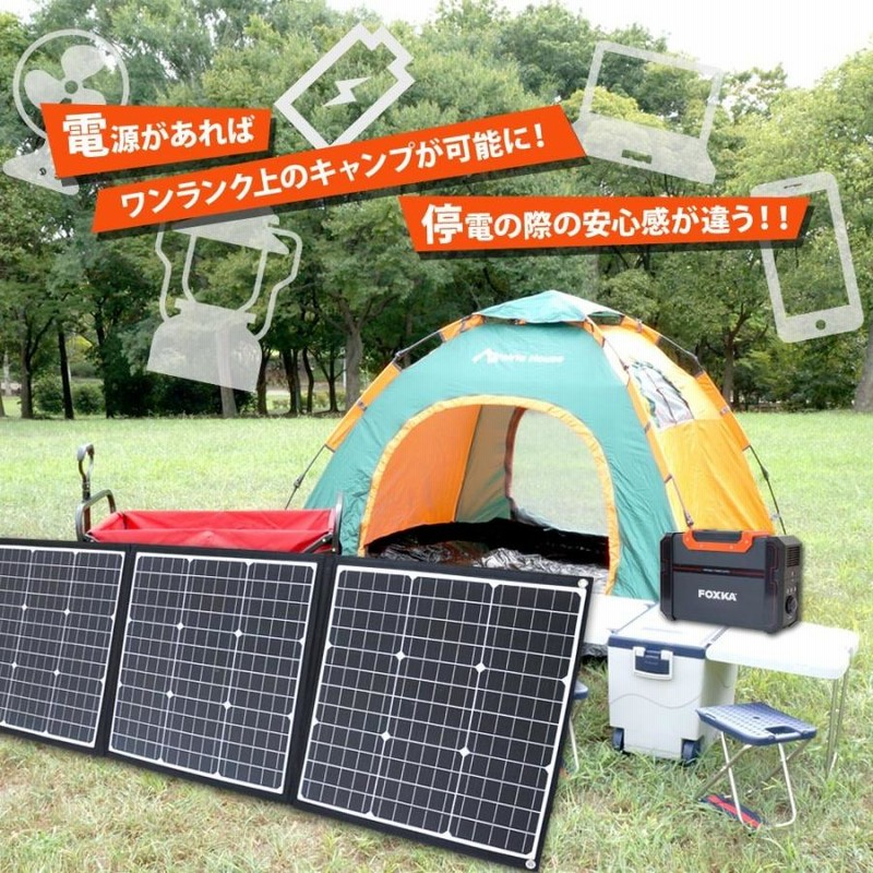 ポータブル電源 120000ｍAh ソーラーパネル 120W セット 1年保証 家庭