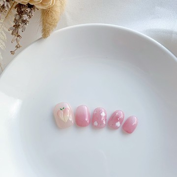 Light you up 少女水蜜桃指甲貼片/穿戴甲/訂製美甲貼片 NA 54