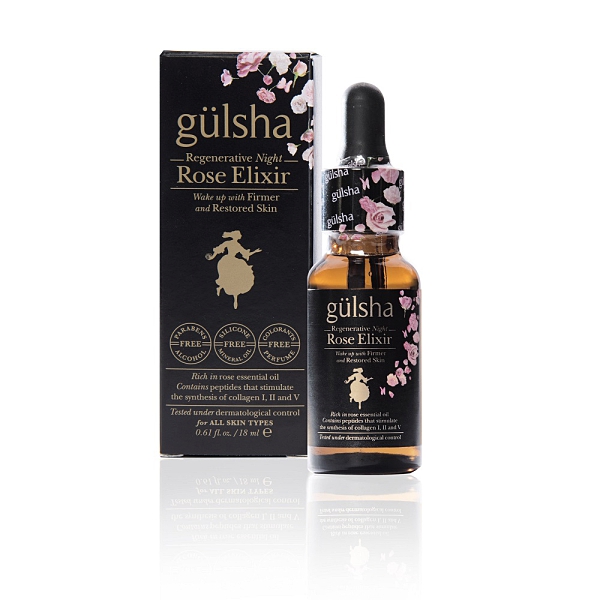 *加贈* gulsha古爾莎完美新生玫瑰精露：玫瑰精油結合玻尿酸與胜肽的夜用精華液、護膚保養美容油