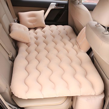 Justin & Chloe 車宿露營用波浪紋充氣床墊套組  1套  米色