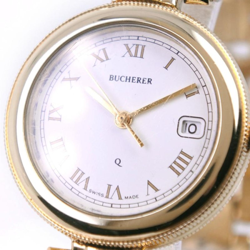 BUCHERER ブッフェラー 腕時計 ステンレススチール ゴールド クオーツ 