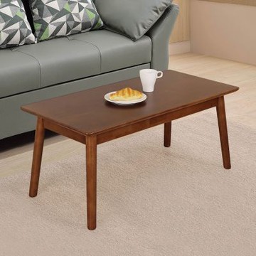 Homelike 喜家居 100cm實木茶几-胡桃色(2526)-100x51x45公分