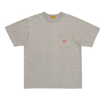 HEART POCKET T-SHIRT GRAY