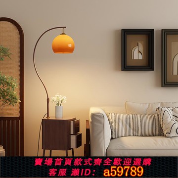 【廠家直銷 可打統編】法式中古風落地燈客廳臥室輕奢高級沙發旁邊幾床頭柜覆古臺燈一體