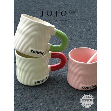 JOJO'S L. PD.HotMo.創意英文馬克杯撞色陶瓷杯辦公室水杯 | 熱茉