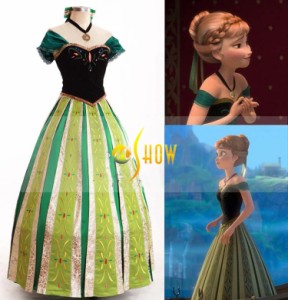 高品質 高級コスプレ衣装 ディズニー風 アナと雪の女王 戴冠式 アナ エルサ ドレス 14 Frozen Anna Adult Costume Dress Anna Dress 通販 Lineポイント最大1 0 Get Lineショッピング