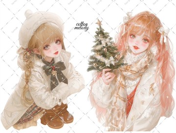 original sticker no.7642 人物貼紙 原創貼紙 人物貼紙 女孩貼紙 原創人物貼紙