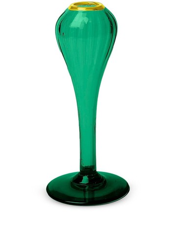 La DoubleJ - glass gold-trimmed vase - unisex - glass - One Size - Green