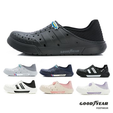 滿額贈鞋清潔包 男女 GOODYEAR 固特異 台灣製造兩穿後踩洞洞鞋 防水鞋 懶人鞋 雨鞋 溯溪鞋 LJB