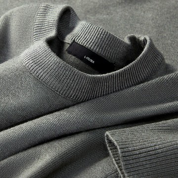 2025秋冬男圓領毛衣長袖針織衫保暖內搭打底衫多色可選