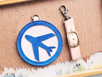 飛行棋 行李吊牌 材料包 港產皮革 週年紀念 刻名 意大利植鞣