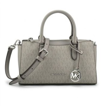 Michael Kors ARDEN小包滿版LOGO三層手提/斜背/兩用包35F5S4XM1V(灰)