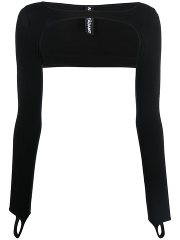 ANDREĀDAMO - sculpting harness crop top - women - Polyamide/Spandex/Elastane - S/M - Black