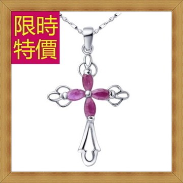 現貨+預購 紅寶石項鍊鑲925純銀吊墜-七夕情人節生日禮物天然墜飾女飾品58a46【獨家進口】【米蘭精品】