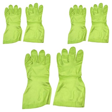 DHP-DUNLOP 敏感肌膚清潔手套 抗磨損處理 內有棉毛  大(L)  綠色  3雙