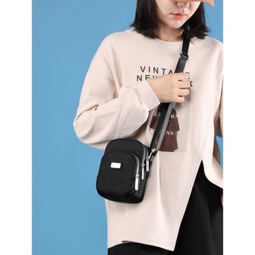 夏天防水尼龍布小包包女2025新款輕便帆布包高級感休閑單肩斜挎包