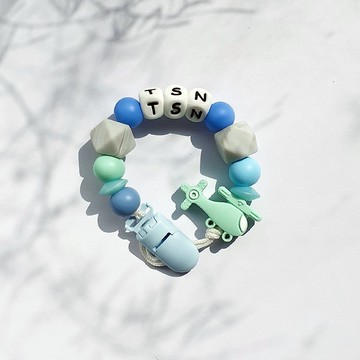 TSN 直升機 奶嘴鍊夾 / 客製化奶嘴鏈 可套香草奶嘴 (27公分)