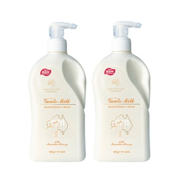 【澳洲G&M】山羊奶潤膚霜含曼努考蜂蜜-家庭號(2入組 500g/瓶) 即期品-2026年4月到期