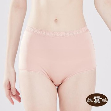 【岱妮蠶絲】純蠶絲42針110G蕾絲高腰女三角內褲-珠粉(VWA2A318)