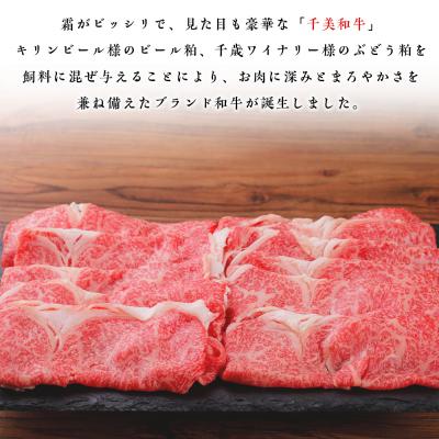 ふるさと納税 千歳市 ちとせ和牛「千美」ロースすきやき　500g＜肉の山本＞