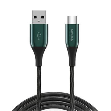 NOKIA 諾基亞 Pro USB-A to USB-C 數據線 P8201A 2A  200cm  夜幕綠  1條