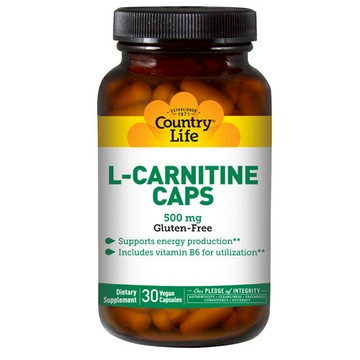 L-Carnitine with B-6 60 Caps by Country Life